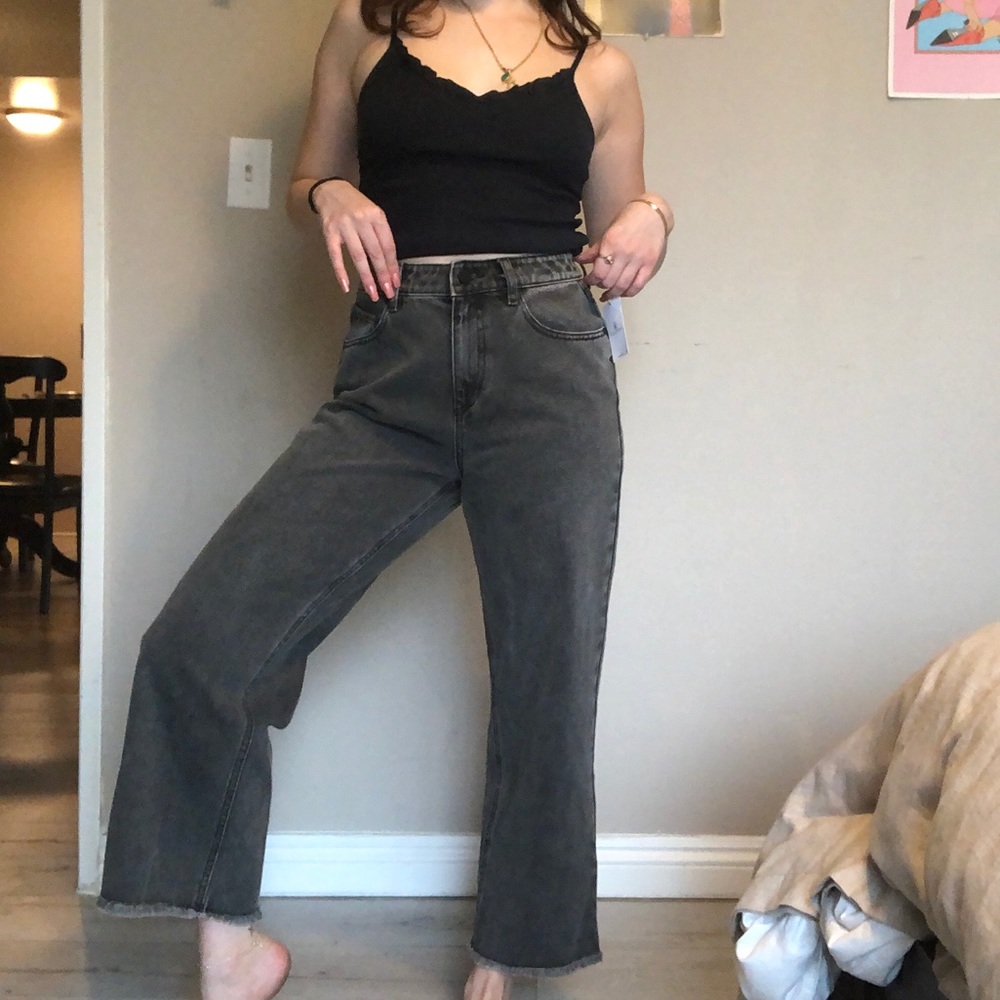 Grey Volcom Wide Leg Skate Pants